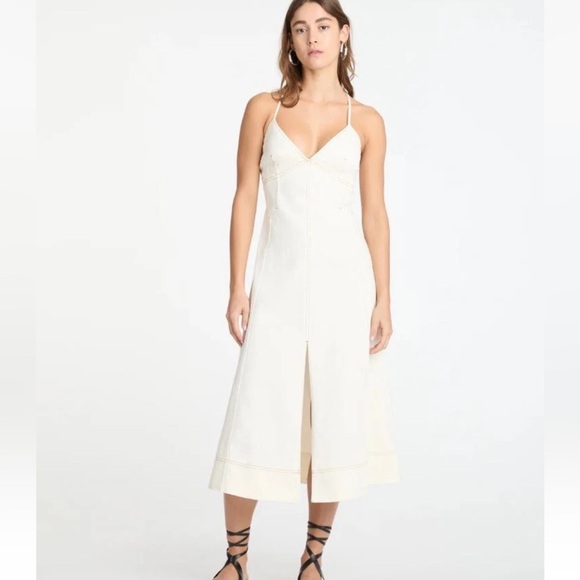 Tanya Taylor ivory denim Hendrix dress - Picture 1 of 6